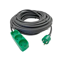 KABELSÆT 3-STIKDÅSE M/JORD 3X1,5MM² 25 M>Gripo New