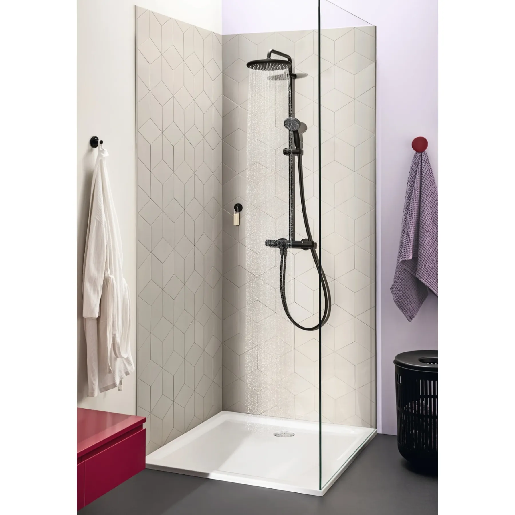Brusestangssæt ^ Grohe VITALIO START 250 BRUSESYSTEM MAT SORT