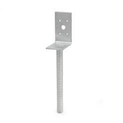 Konstruktionsbeslag ^ Habo L-FORM STOLPEBÆRER 75X84X200 MM VARMGALVANISERET