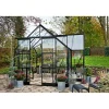 Drivhuse ^ Halls ICON 8 GARDENHOUSE EKSKL. SOKKEL HÆRDET GLAS SORT 13,0 M2