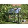 Drivhuse ^ Halls QUBE 68 DRIVHUS 3 MM HÆRDET GLAS HELE BANER SORT 5 M²