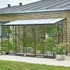 QUBE LEAN-TO 612 VÆGDRIVHUS 3 MM HÆRDET GLAS SORT 7,1 M2>Halls Clearance