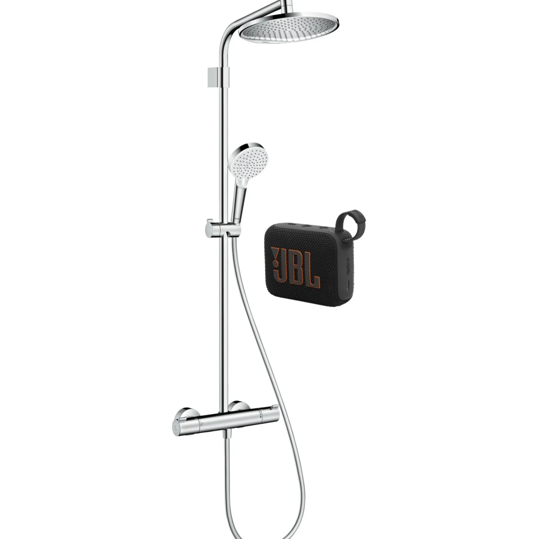 Brusestangssæt ^ Hansgrohe CROMETTA S240 INKL. HØJTALER BRUSESYSTEM KROM