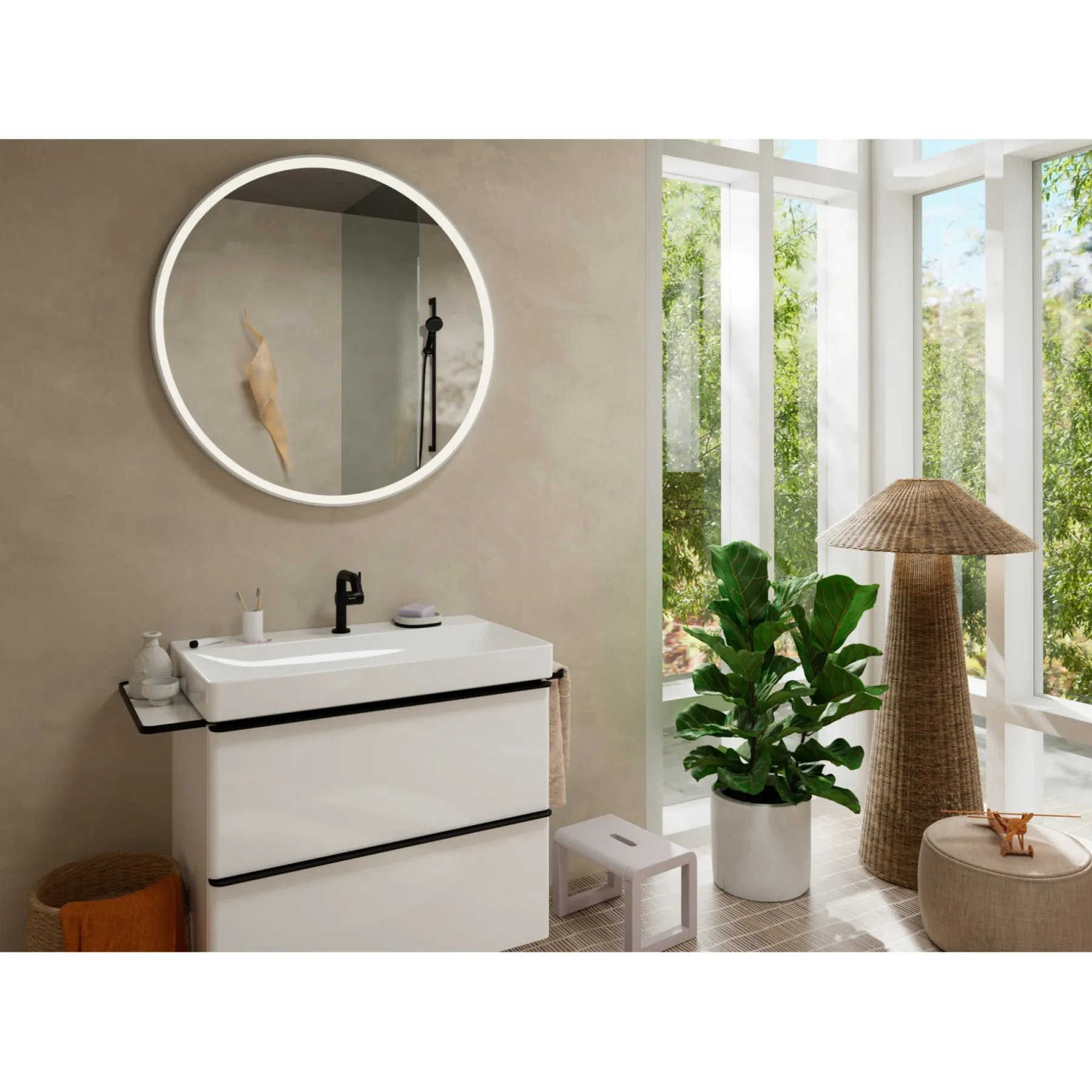 Vandhane ^ Hansgrohe TECTURIS S110 HÅNDVASKARMATUR 1-GREB MAT SORT