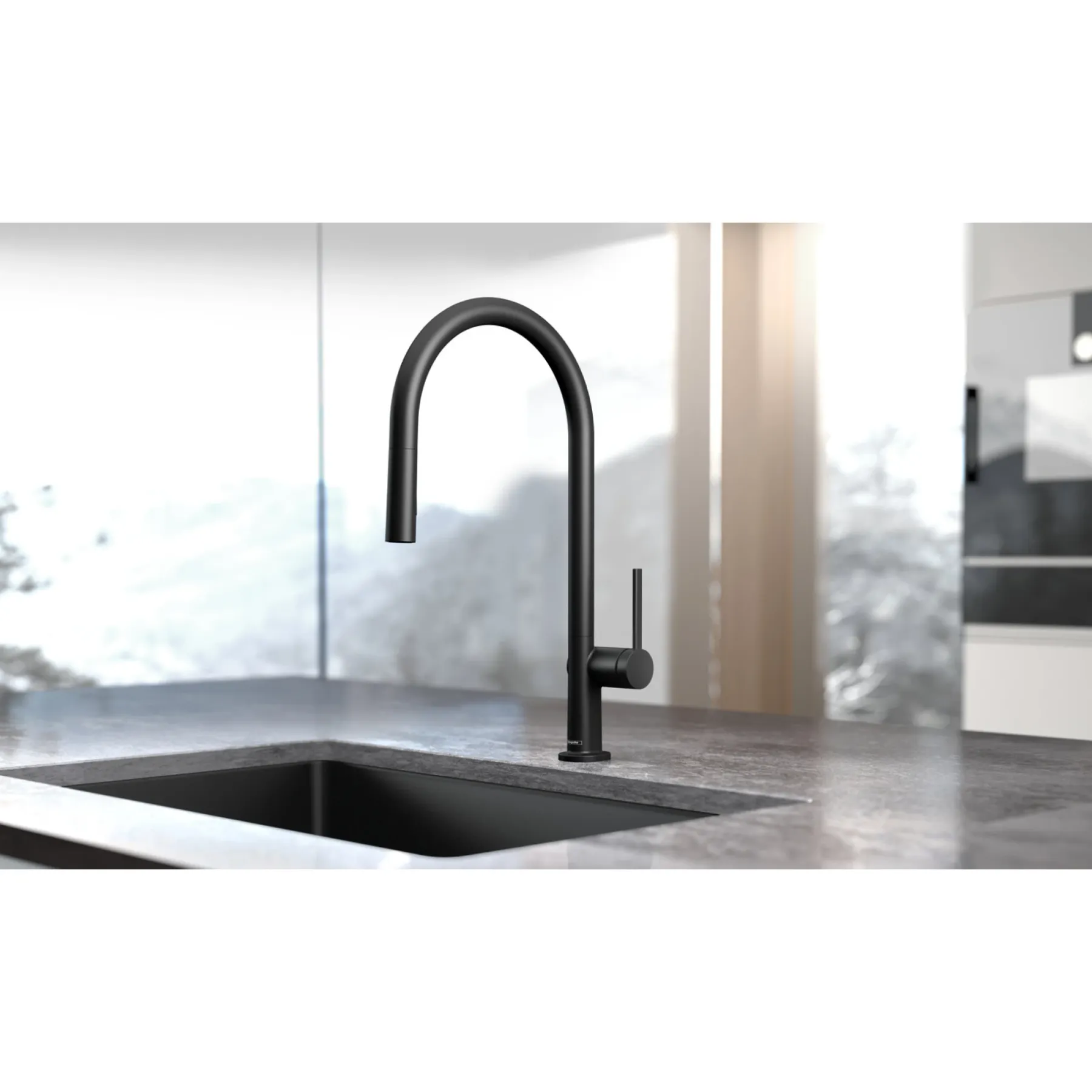 TALIS M54 210 KØKKENARMATUR MAT SORT>Hansgrohe Discount