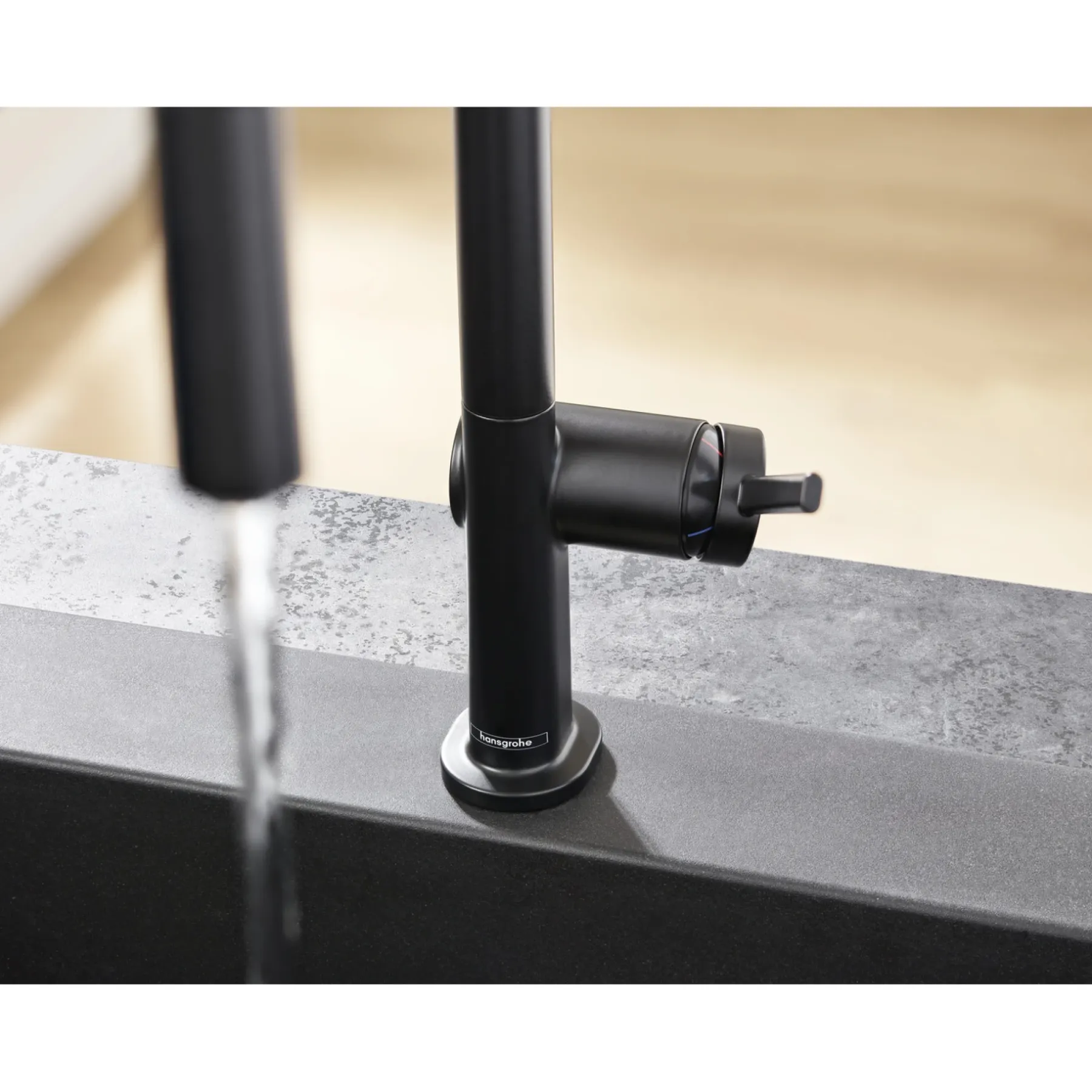 TALIS M54 210 KØKKENARMATUR MAT SORT>Hansgrohe Discount