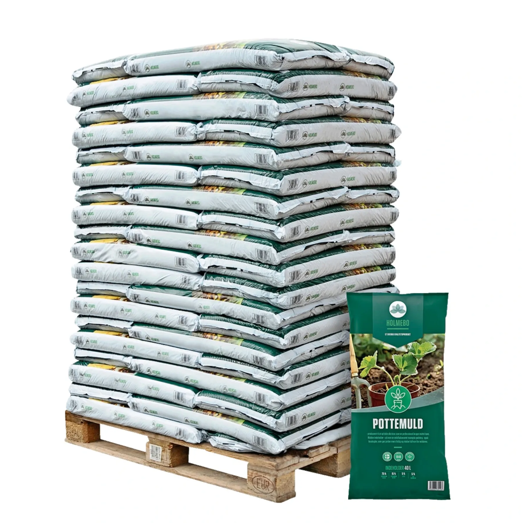 60 POSER Á 40 LTR POTTEMULD 2400 L>HOLMEBO Outlet