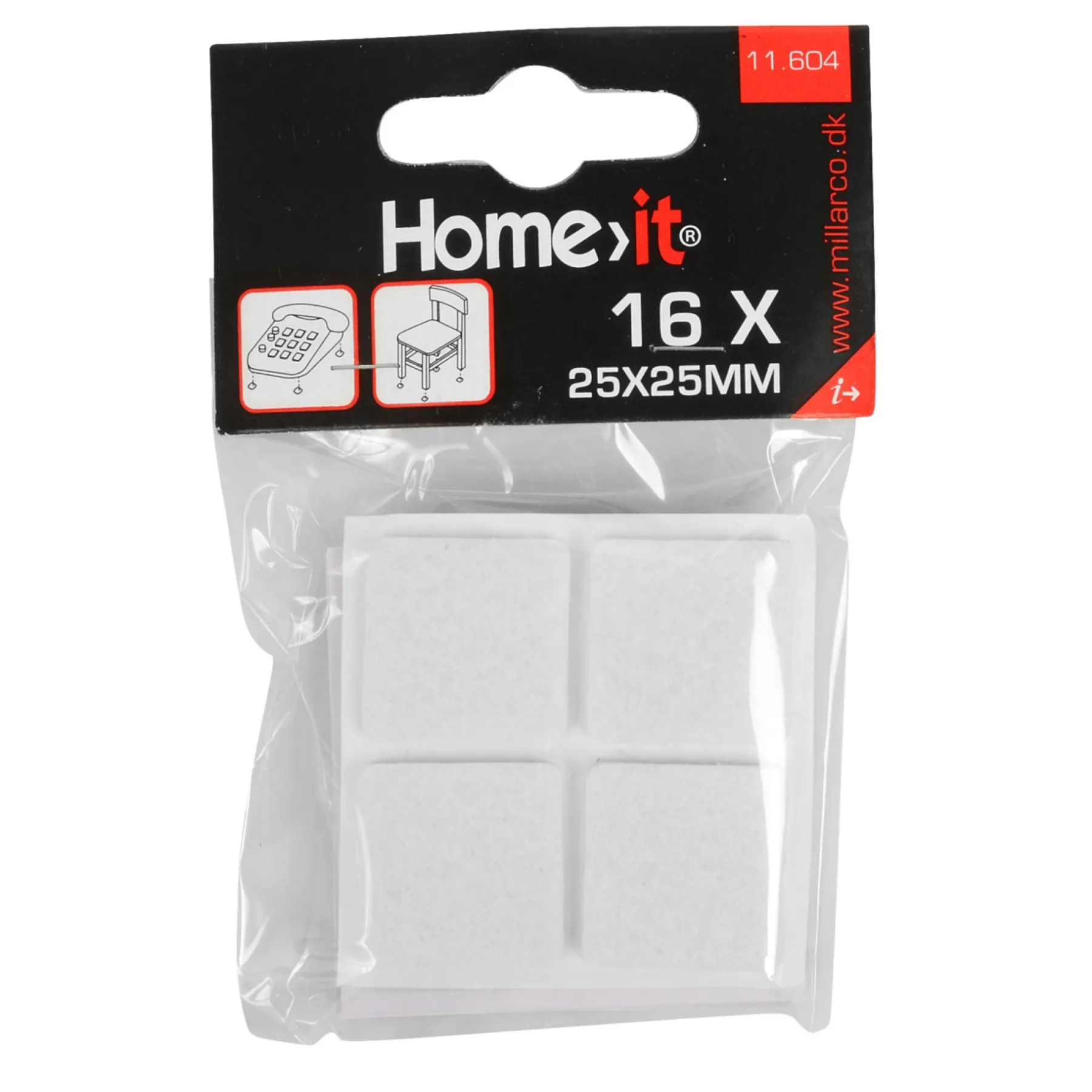 FILTPUDE HVID 25X25 MM 16 STK>Home>it Discount