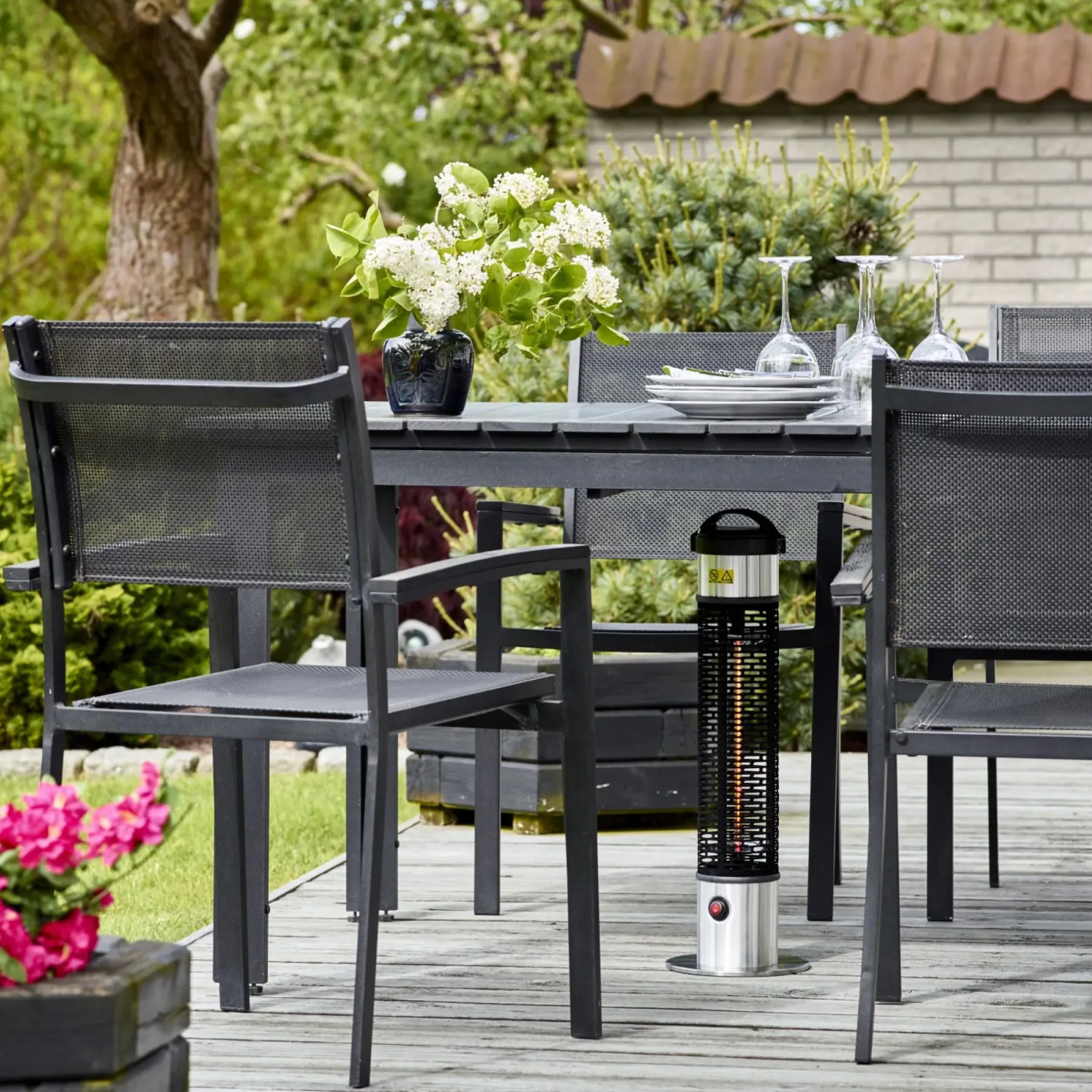 Terrassevarmere ^ Hortus 211-370 TERRASSEVARMER SØLV 1200 W
