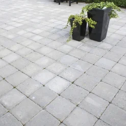 HOLMEGAARDSTEN KVADRAT BELÆGNINGSSTEN 7 X 28 X 28 CM GRÅ>IBF New