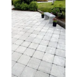 HOLMEGAARDSTEN KVADRAT BELÆGNINGSSTEN 7 X 28 X 28 CM GRÅ>IBF New