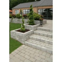 Belægningssten ^ IBF HOLMEGAARDSTEN NORMALSTEN BELÆGNINGSSTEN 7 X 14 X 21 CM GRÅ