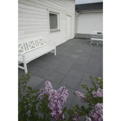 Havefliser ^ IBF MODUL 50 HAVEFLISE 8 X 50 X 50 CM SORT/ANTRACIT