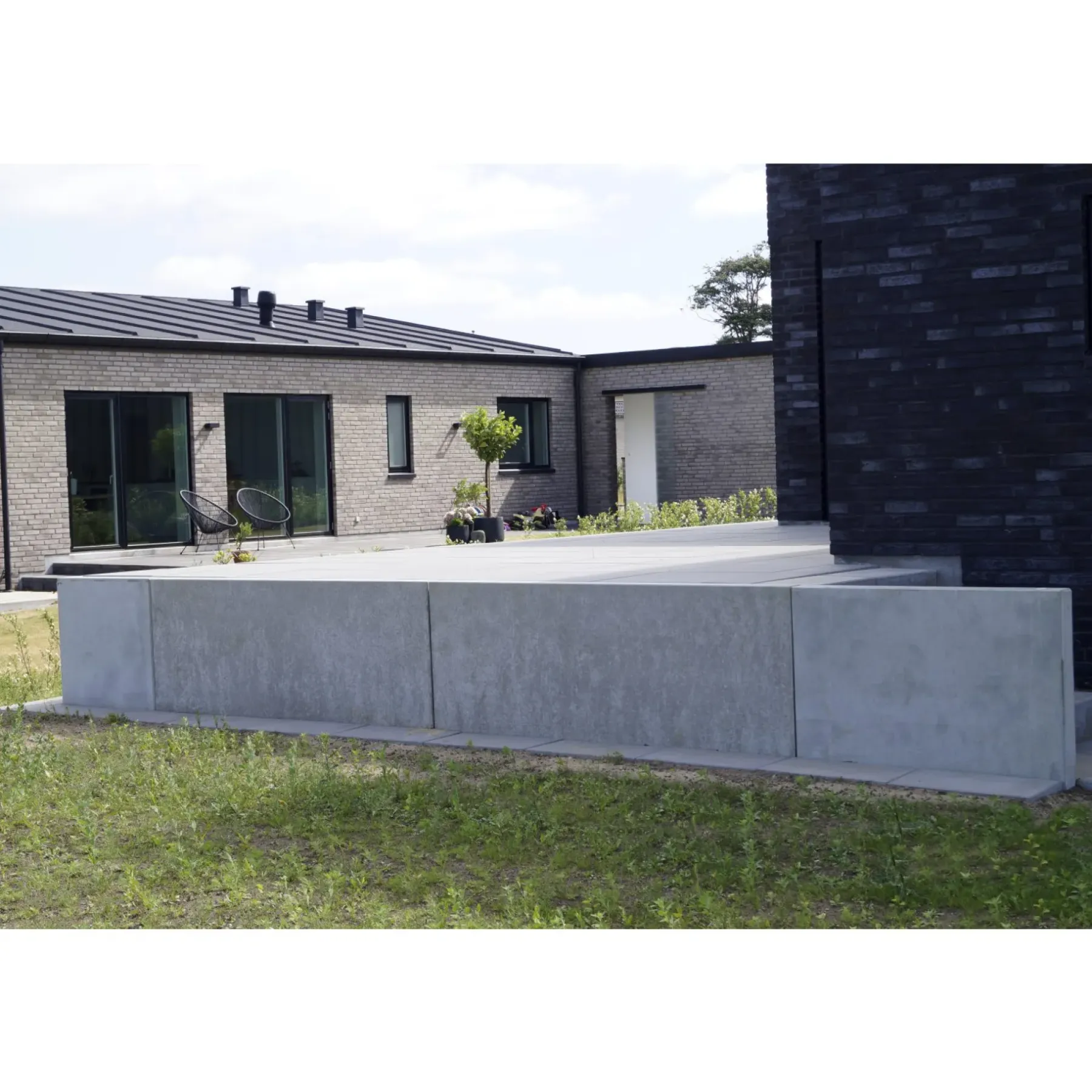 Støttemure ^ IBF PARKLINE L-ELEMENT STØTTEMUR 10 X 45 X 200 CM GRÅ