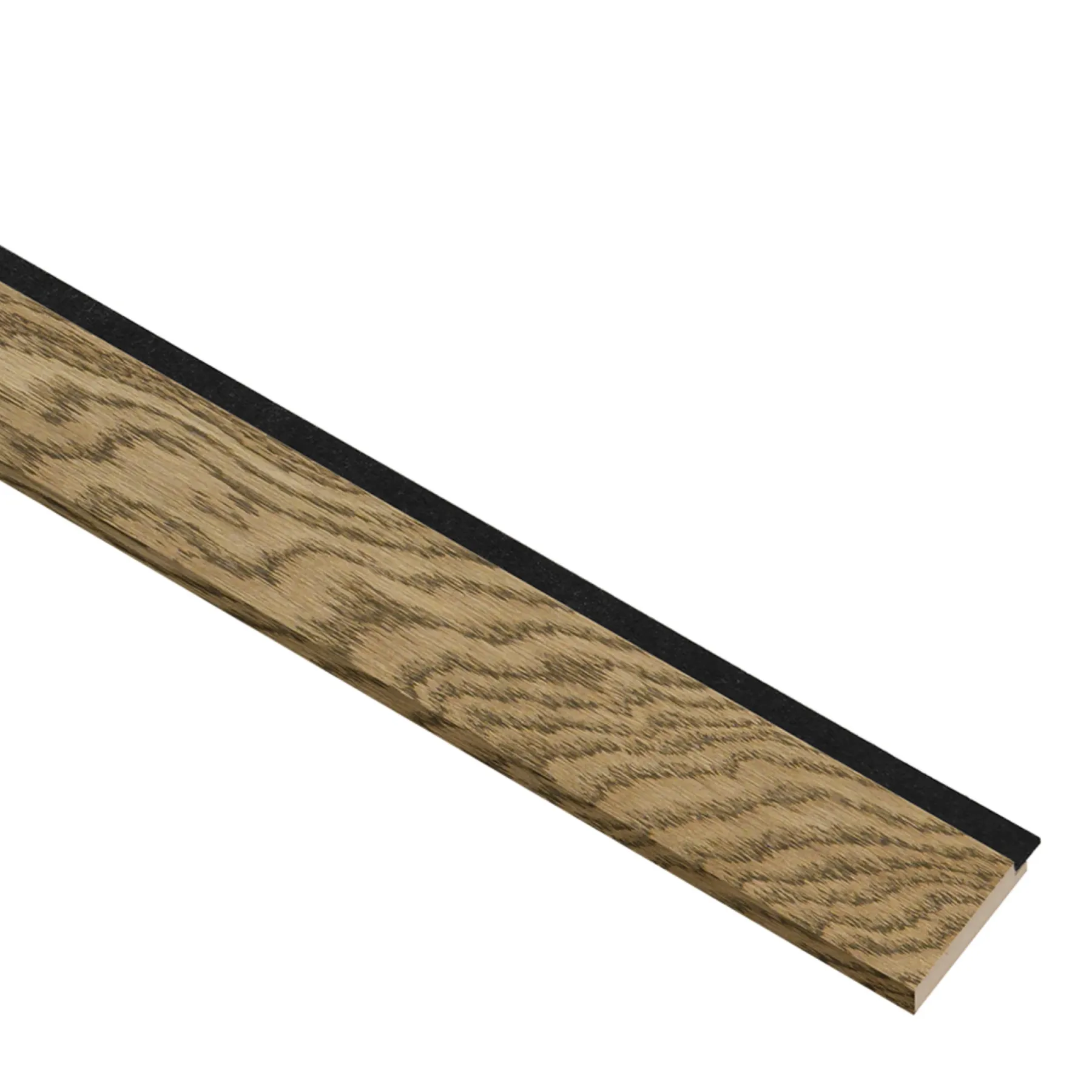 Akustikpanel ^ I-Wood AFSLUTNINGSLISTE EG, MØRKEBRUN OLIE 16 X 67 X 2400 MM