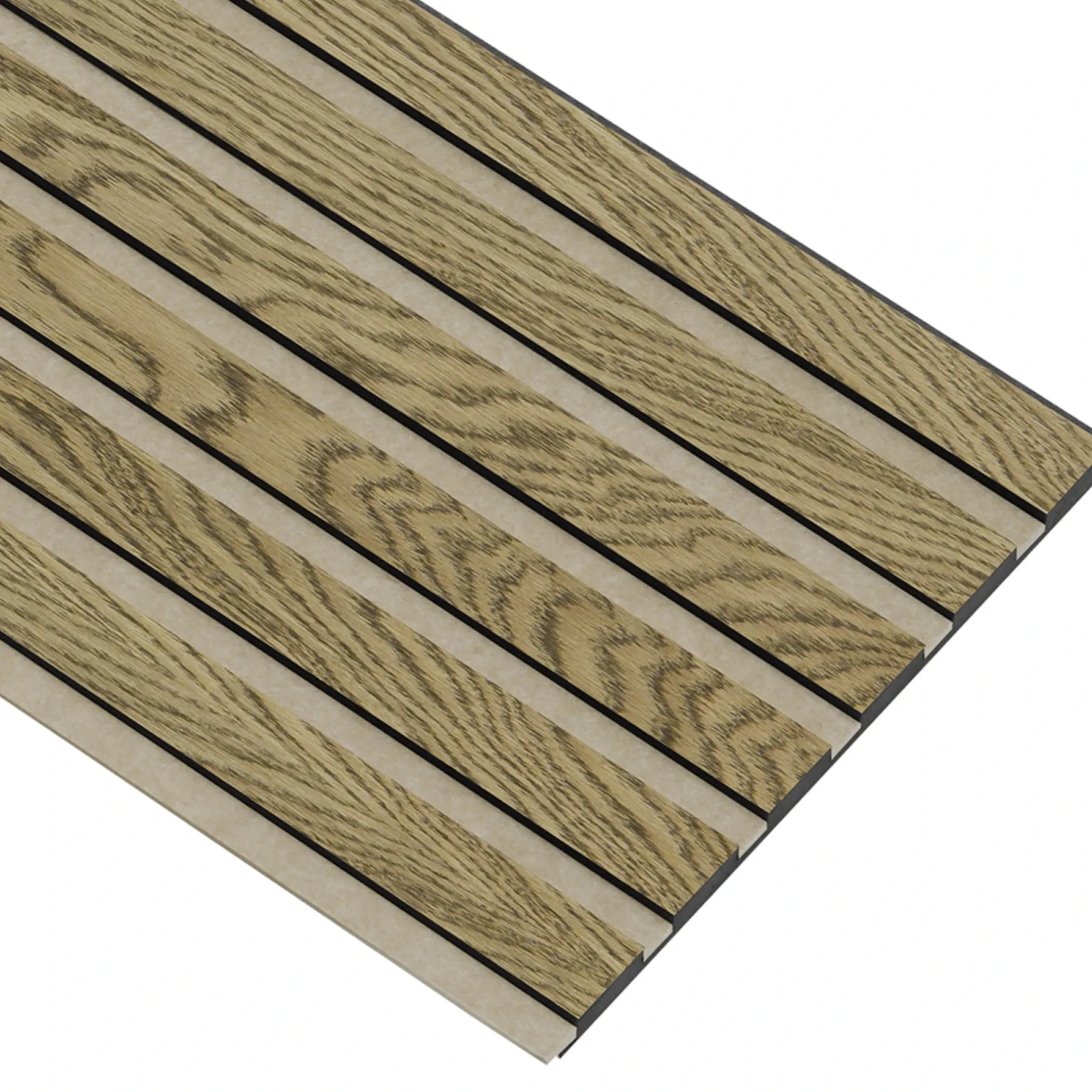 Akustikpanel ^ I-Wood AKUSTIKPANEL EG MØRKEBRUN OLIE 17 X 300 X 2400 MM