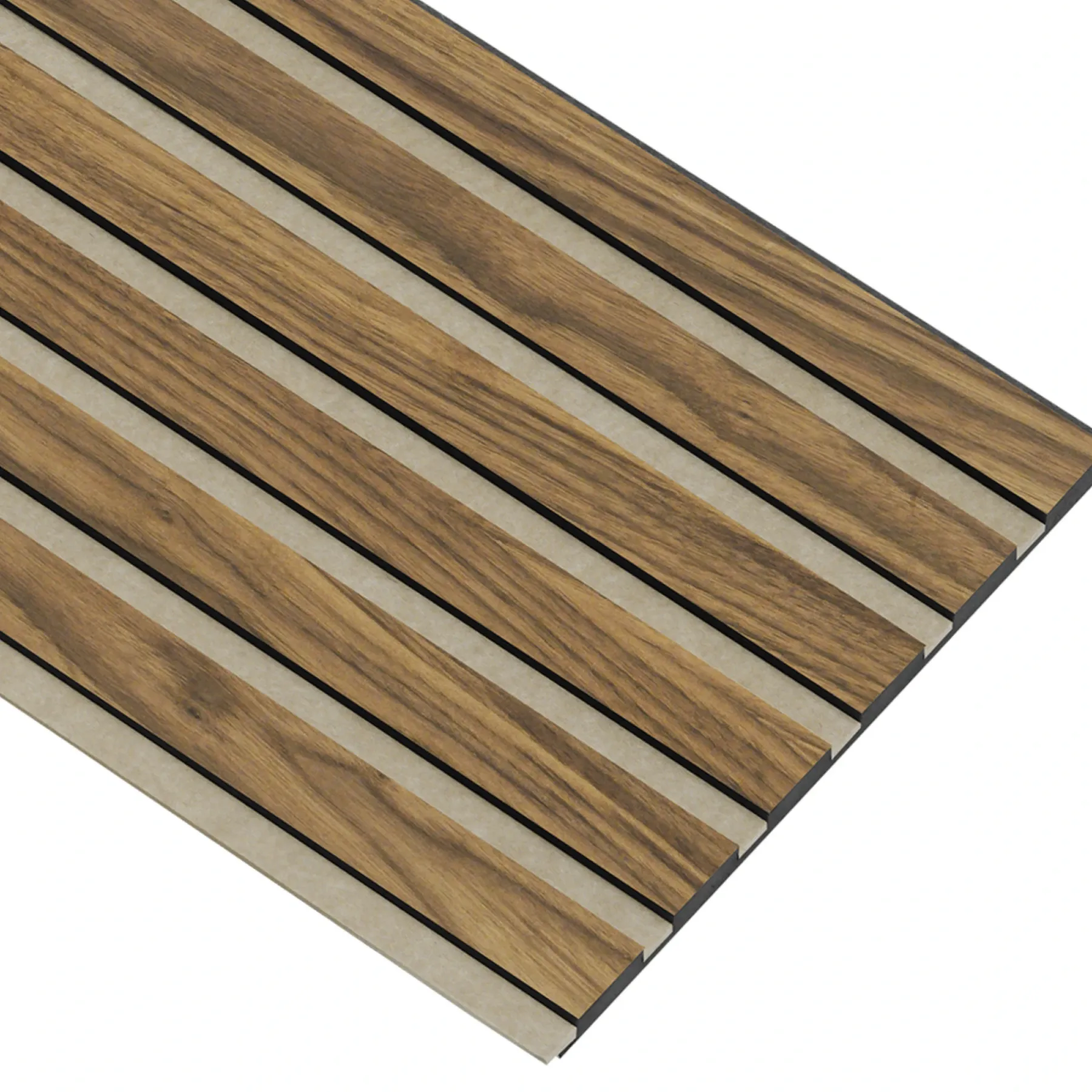 Akustikpanel ^ I-Wood AKUSTIKPANEL VALNØD 17 X 300 X 2400 MM