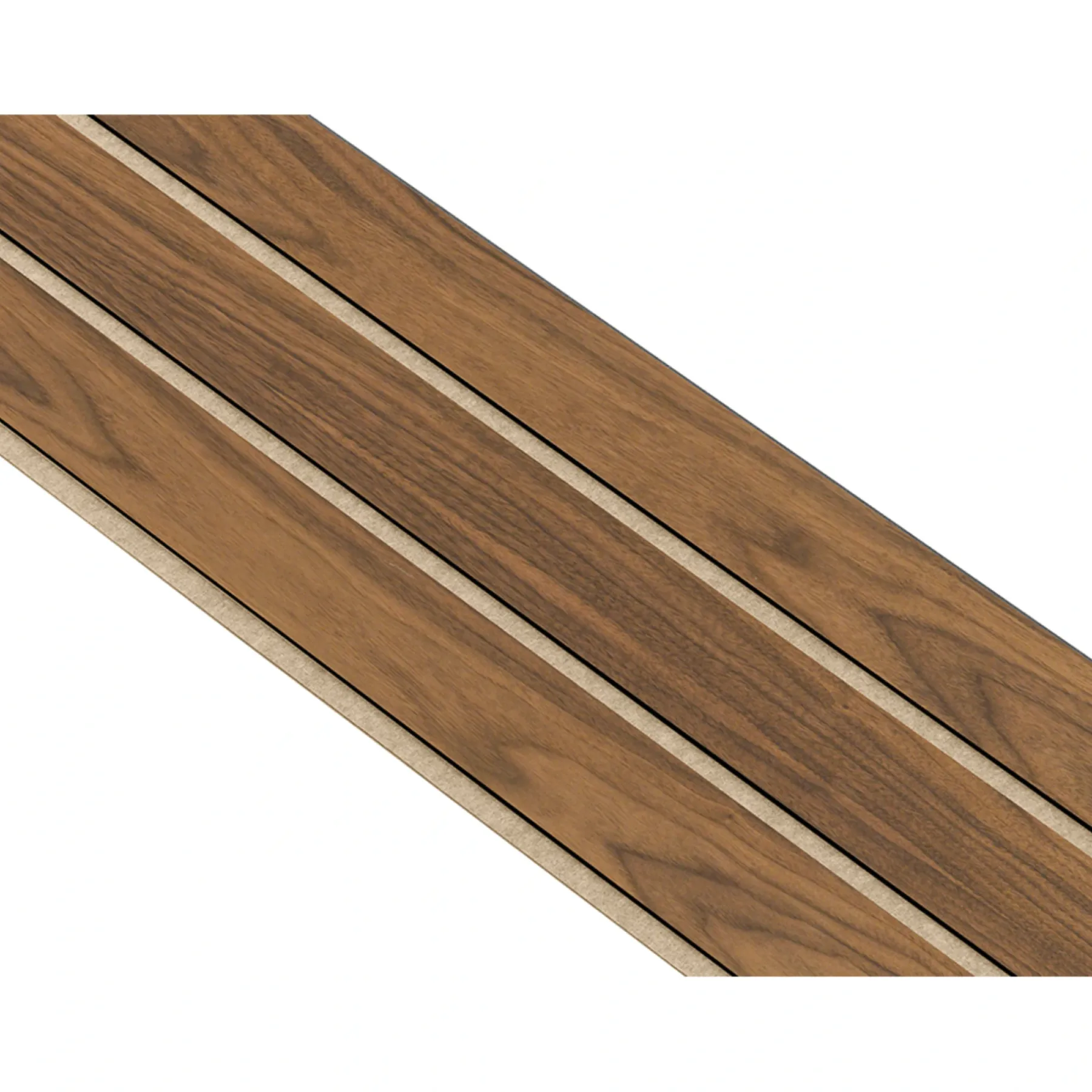 Akustikpanel ^ I-Wood AKUSTIKPANEL VALNØD 17 X 300 X 2400 MM
