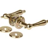 Vindues- & Dørbeslag ^ Jasa HUSMAND DØRGREB MESSING L-FORM