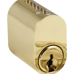 Låsecylindere ^ Jasa OVAL CYLINDER 6-STIFT POLERET MESSING 1 STK
