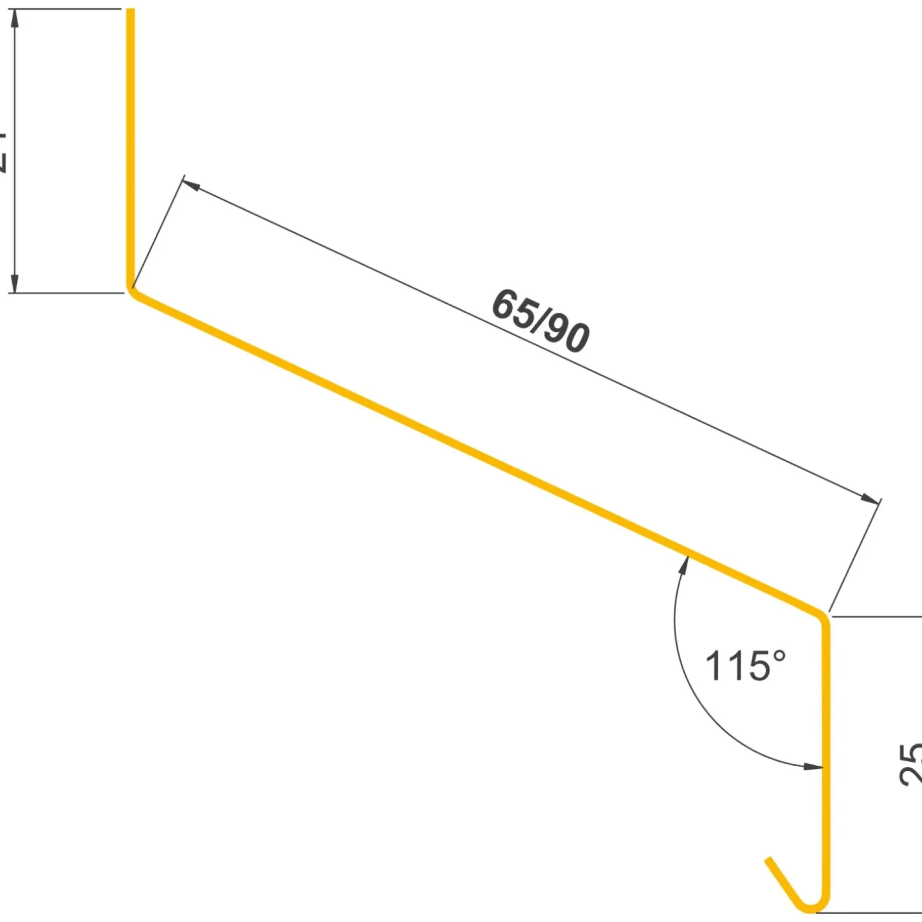 SORT ALU-PROFIL 19AS, 25 X 65 X 24 MM. SÅLBÆNK 1 M>Jual Discount