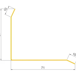 Alu Profiler ^ Jual SORT ALU-PROFIL 2CS, 57 MM FACADEPROFIL 1 M