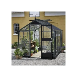 Drivhuse ^ Juliana COMPACT DRIVHUS 3 MM HÆRDET GLAS HELE BANER ANTRACIT 6,6 M2