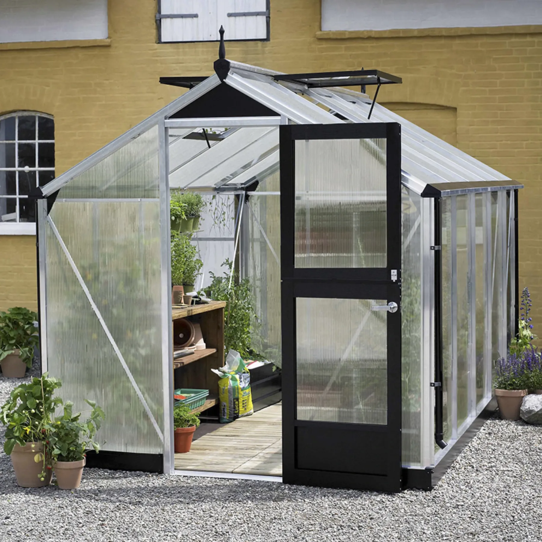 Drivhuse ^ Juliana COMPACT EKSKL. SOKKEL DRIVHUS 10 MM POLY ALUMINIUM 6,6 M2