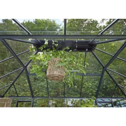 Orangerier ^ Juliana GRAND OASE DRIVHUS 3 MM HÆRDET GLAS HELE BANER ANTRACIT 25,6 M2
