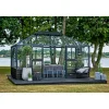Pavillon Drivhuse ^ Juliana GRAND OASE MUR ORANGERI 3 MM HÆRDET GLAS HELE BANER ANTRACIT 13 M²