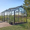Drivhuse ^ Juliana JUBII 60 EKSKL. SOKKEL DRIVHUS 3 MM HÆRDET GLAS HELE BANER SORT 15,1 M2