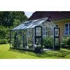 Drivhuse ^ Juliana PREMIUM DRIVHUS 3 MM HÆRDET GLAS HELE BANER ALUMINIUM 10,9 M2