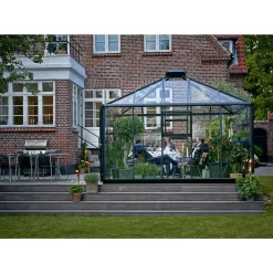 OASE DRIVHUS 3 MM HÆRDET GLAS HELE BANER ANTRACIT 13,5 M2>Juliana New
