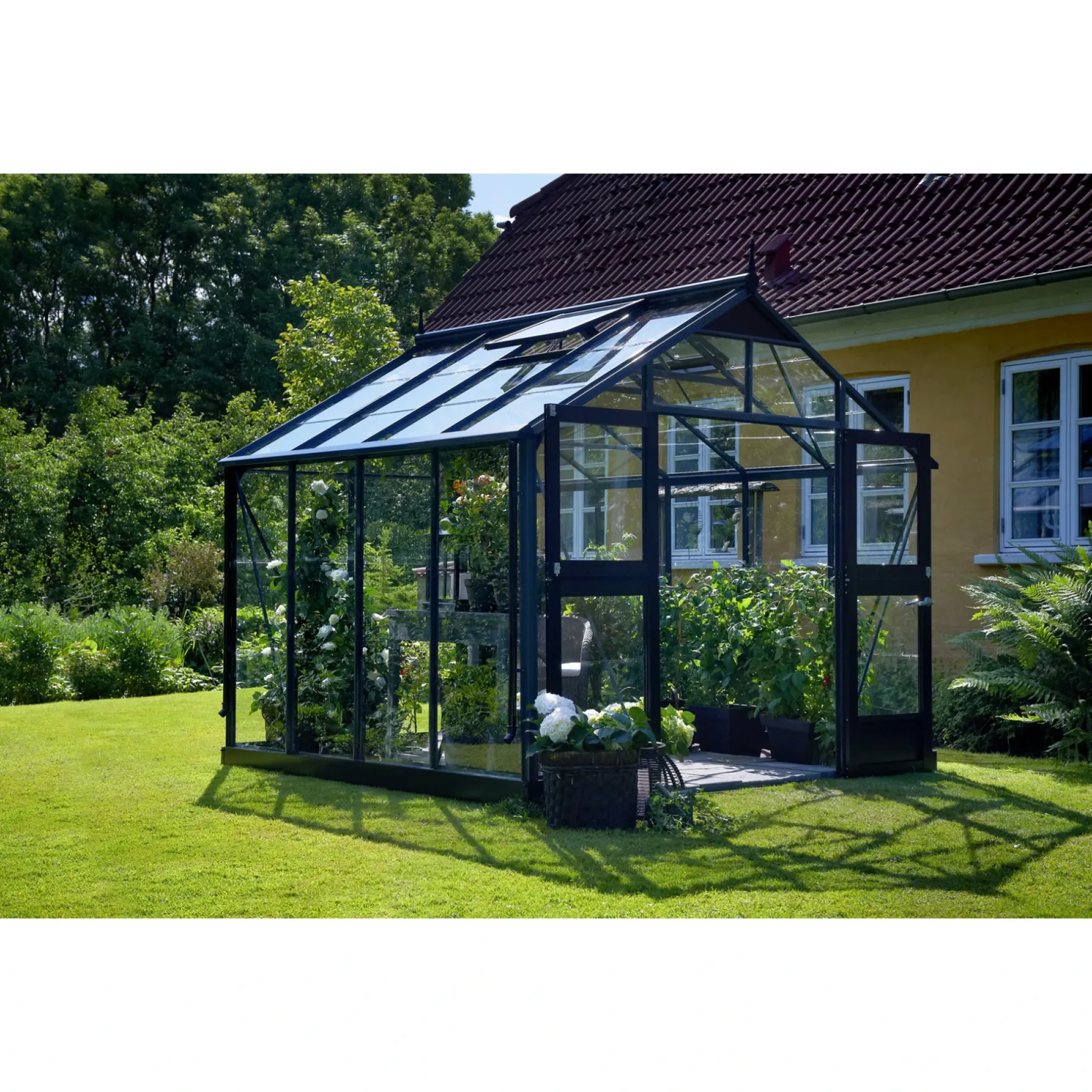 PREMIUM EKSKL. SOKKEL DRIVHUS 10 MM POLY ANTRACIT 8,8 M2>Juliana Best