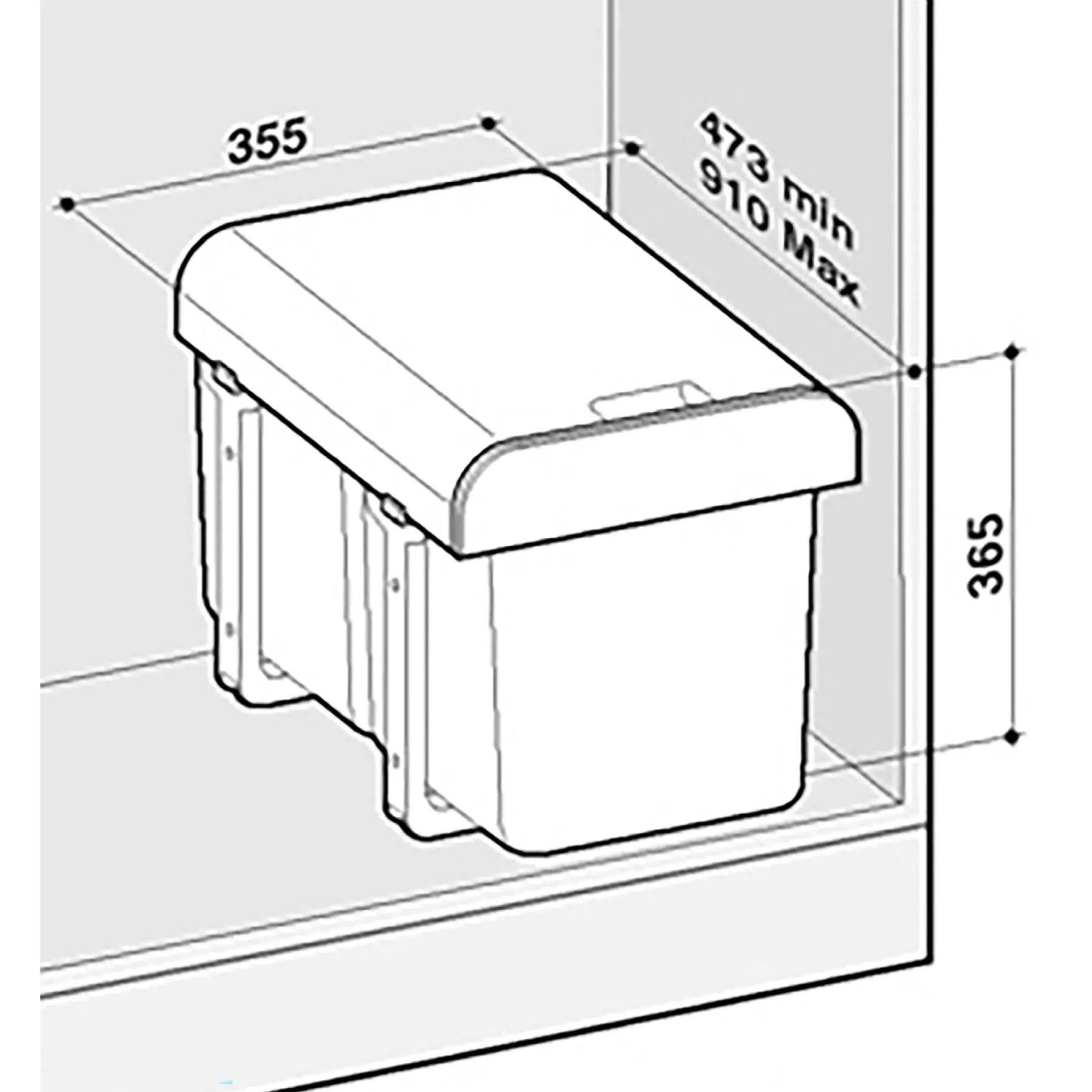EKKO 3 AFFALDSSTATIV GRÅ/BLÅ/GRØN 16+8+8 L>Juvel New