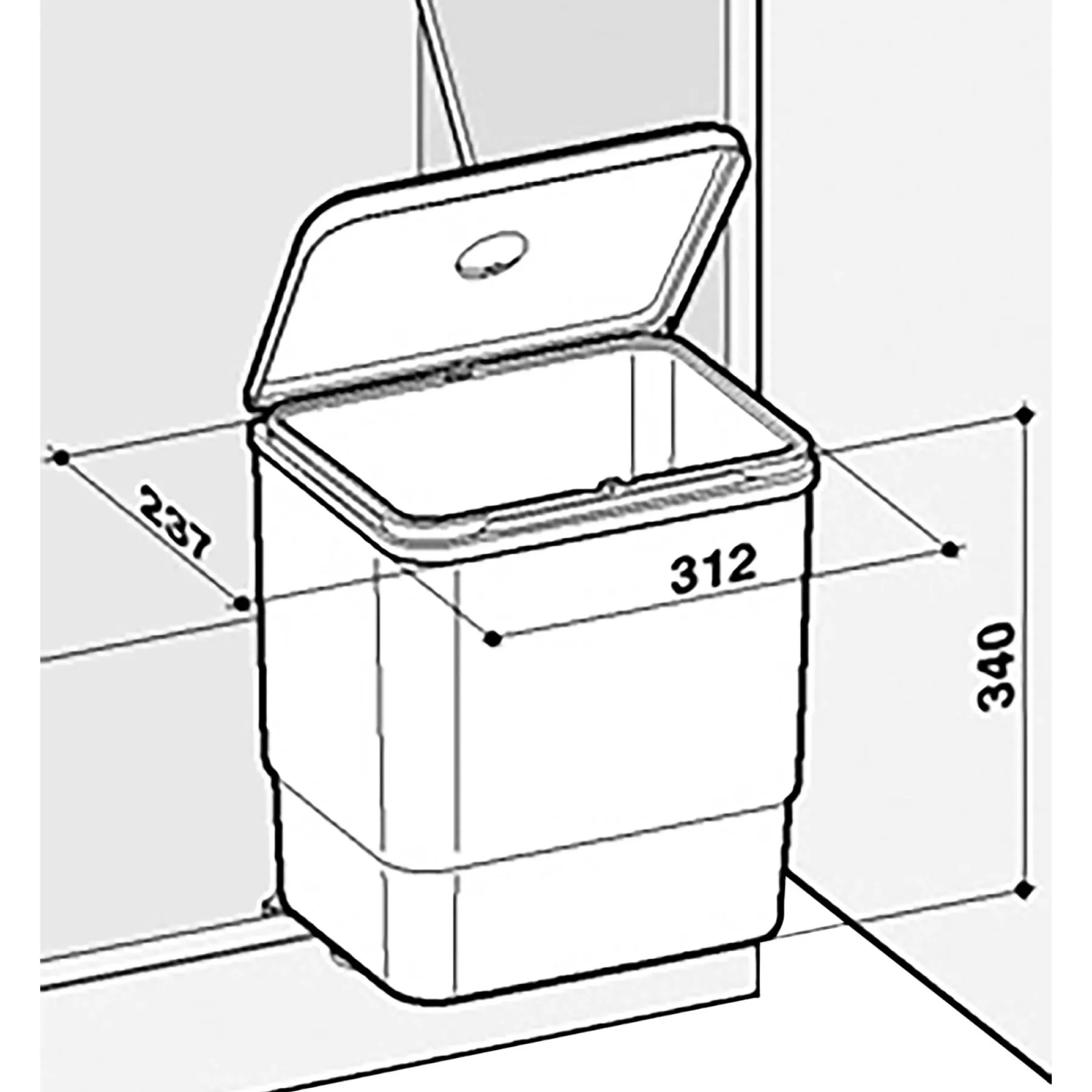 SESAMO2 AFFALDSSPAND HVID/GUL/GRØN 8+8 L>Juvel