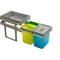 TANK40-3 AFFALDSSORTERING GRÅ. BEHOLDERE I 3 FARVER 1X16L, 2X8L>Juvel Clearance
