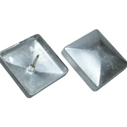 Stolper & Pæle ^ Kokille CAP 76 STOLPEHAT ALUMINIUM GRÅ 76 X 76 MM