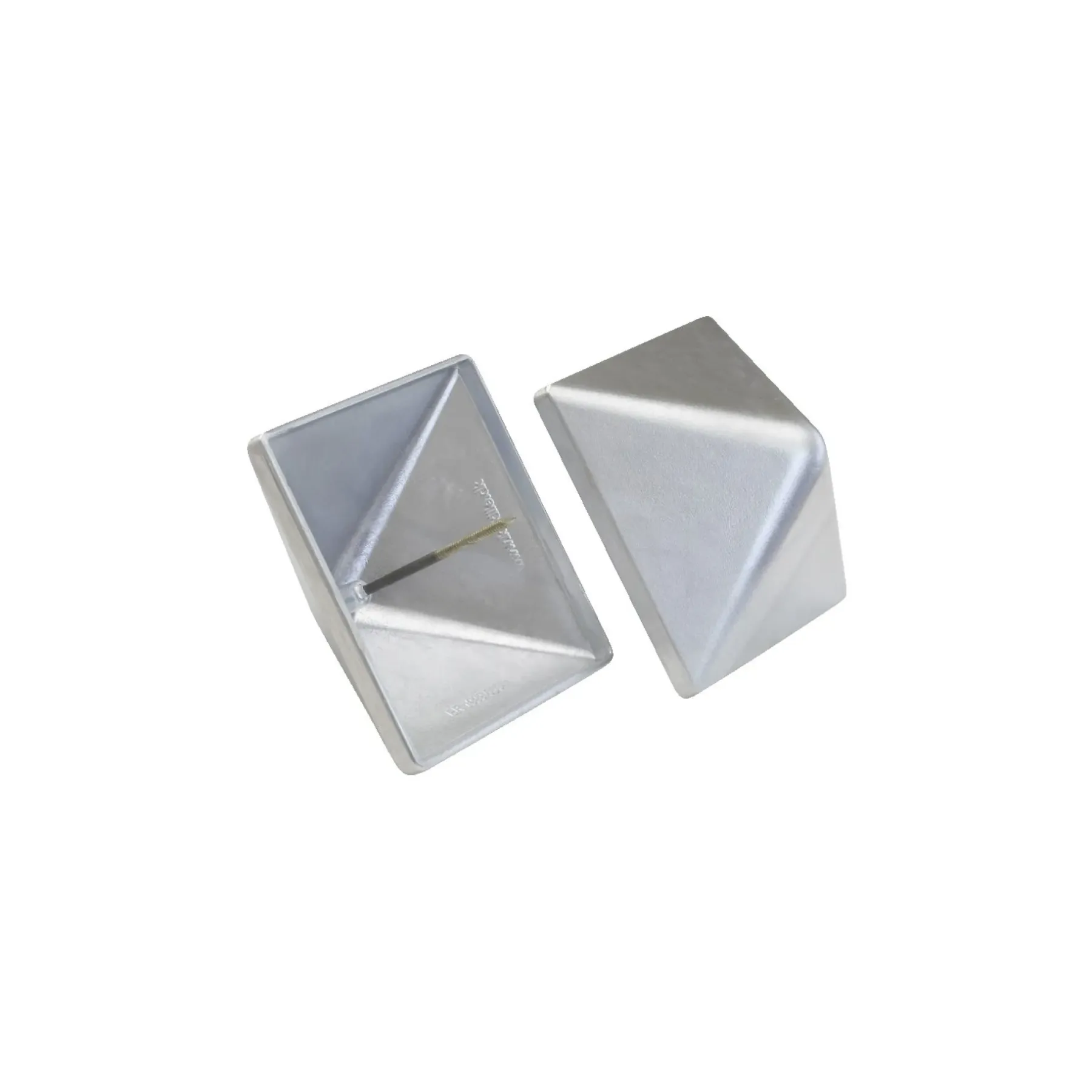 Stolper & Pæle ^ Kokille PYRA 104 STOLPEHAT ALUMINIUM GRÅ 104 X 104 MM