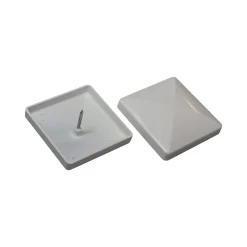 CAP 76 STOLPEHAT ALUMINIUM HVID 76 X 76 MM>Kokille New