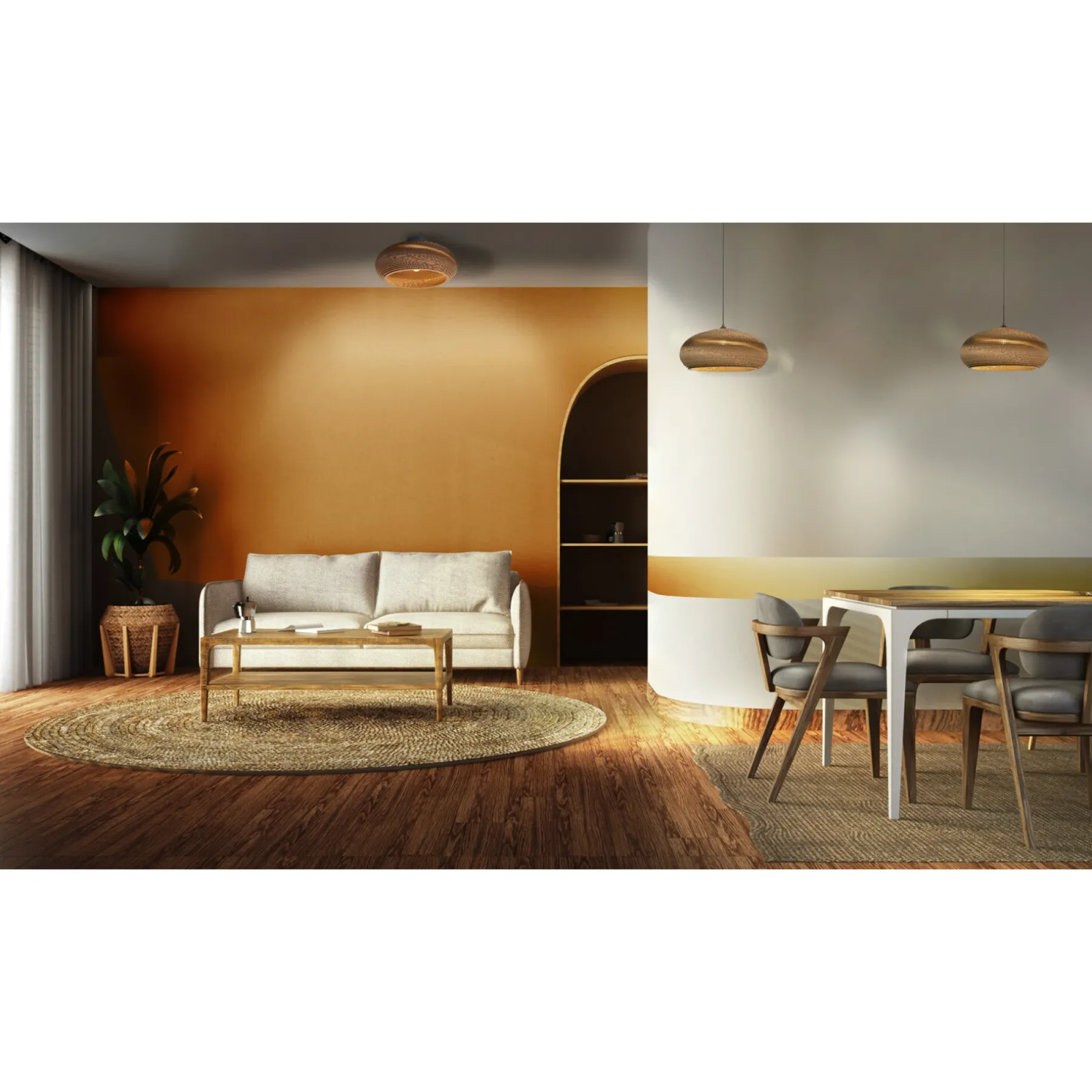 Pendel Lampe ^ LEDVANCE DECOR CARDBOARD PENDEL BRUN 41,2 CM