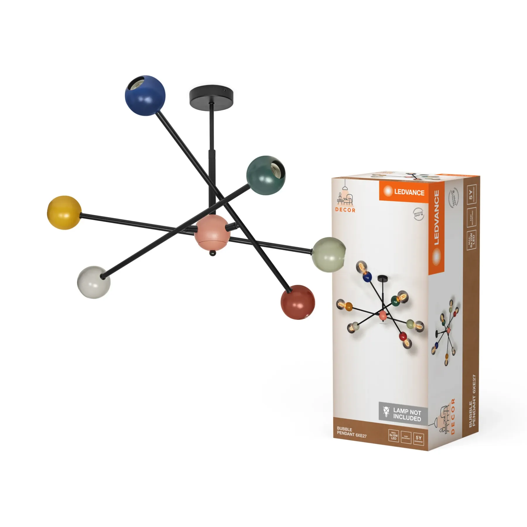 DECOR BUBBLE PENDEL MULTIFARVET 31,7 CM>LEDVANCE Outlet