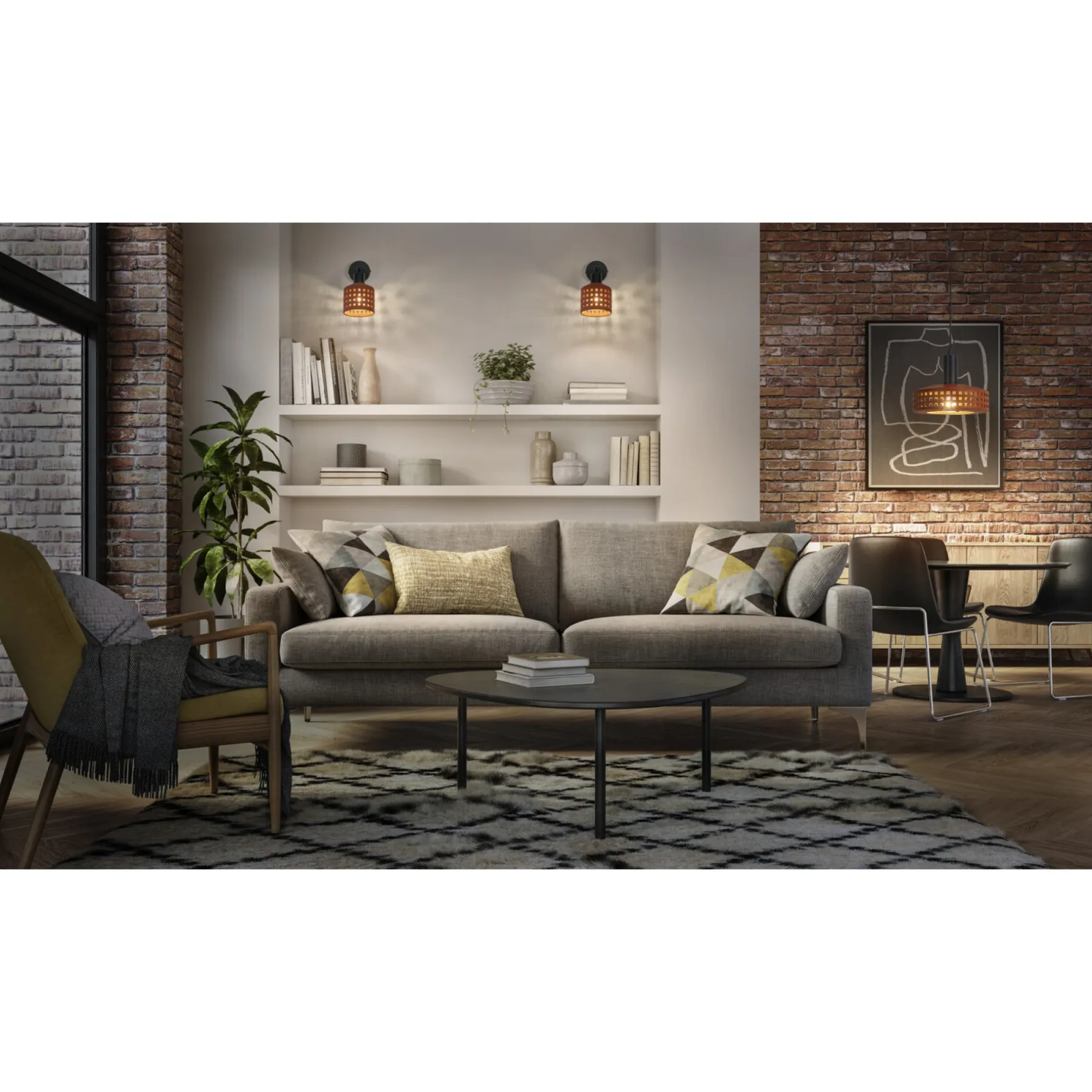 DECOR CLAY PENDEL BRUN 30,2 CM>LEDVANCE