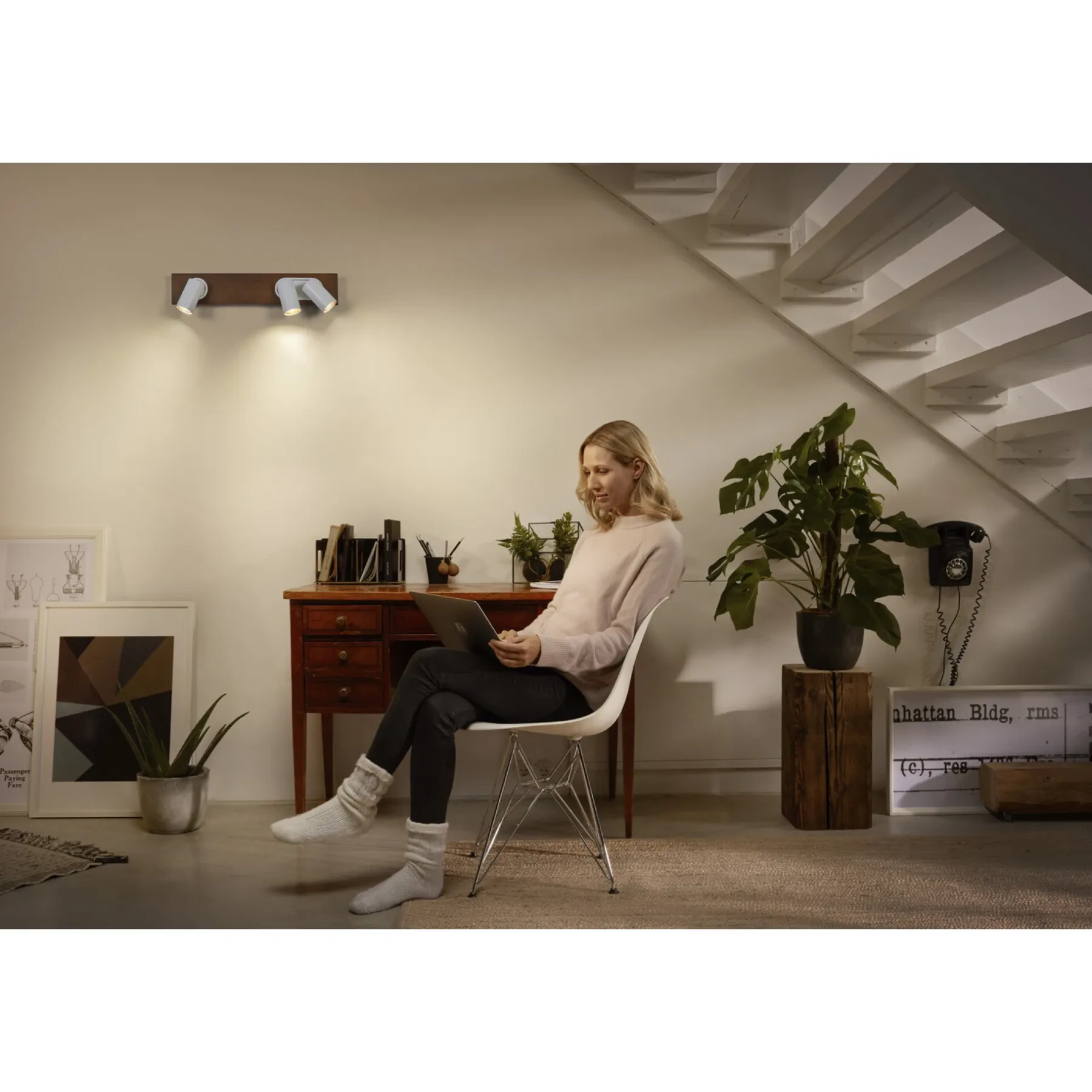 DECOR MERCURY SPOTLAMPE TRÆ/HVID GU10 10,2W>LEDVANCE Clearance