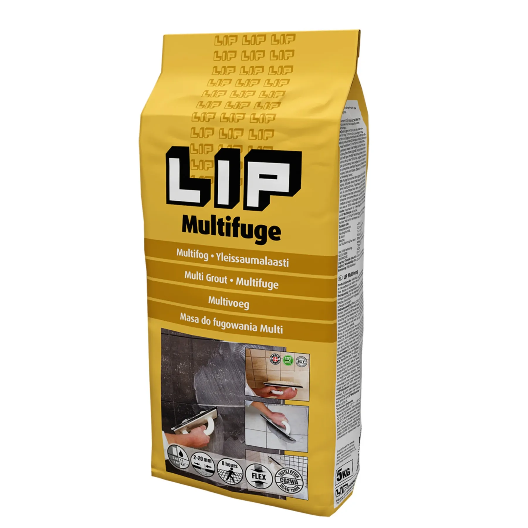 Fliseklæb & Fugemasse ^ LIP MULTIFUGE 5 KG HVID