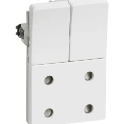 Stikkontakter & Afbrydere ^ LK Fuga 1,5 MODUL DOBBELT STIKKONTAKT M/AFBRYDER HVID U/JORD