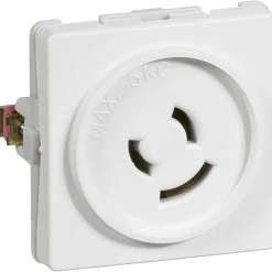 Stikkontakter & Afbrydere ^ LK Fuga LAMPESTIK HVID 1 MODUL M/JORD