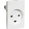 Stikkontakter & Afbrydere ^ LK Fuga STIKKONTAKT HVID 1 1/2 MODUL M/JORD