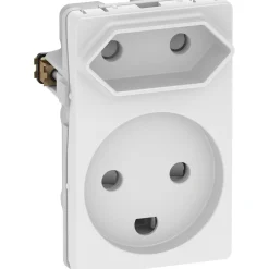 Stikkontakter & Afbrydere ^ LK Fuga STIKKONTAKT HVID 1 1/2 MODUL