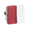1 MODUL ENKELT M/LAMPE AFBRYDER HVID>LK Fuga Hot
